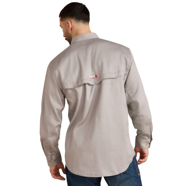 Ariat Men's FR Airified Long Sleeve Work Shirt - Silver Fox