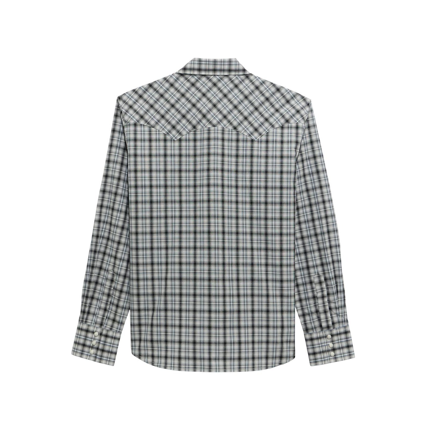 Wrangler Men's Retro Long Sleeve Modern Fit Plaid Shirt - Black Multi
