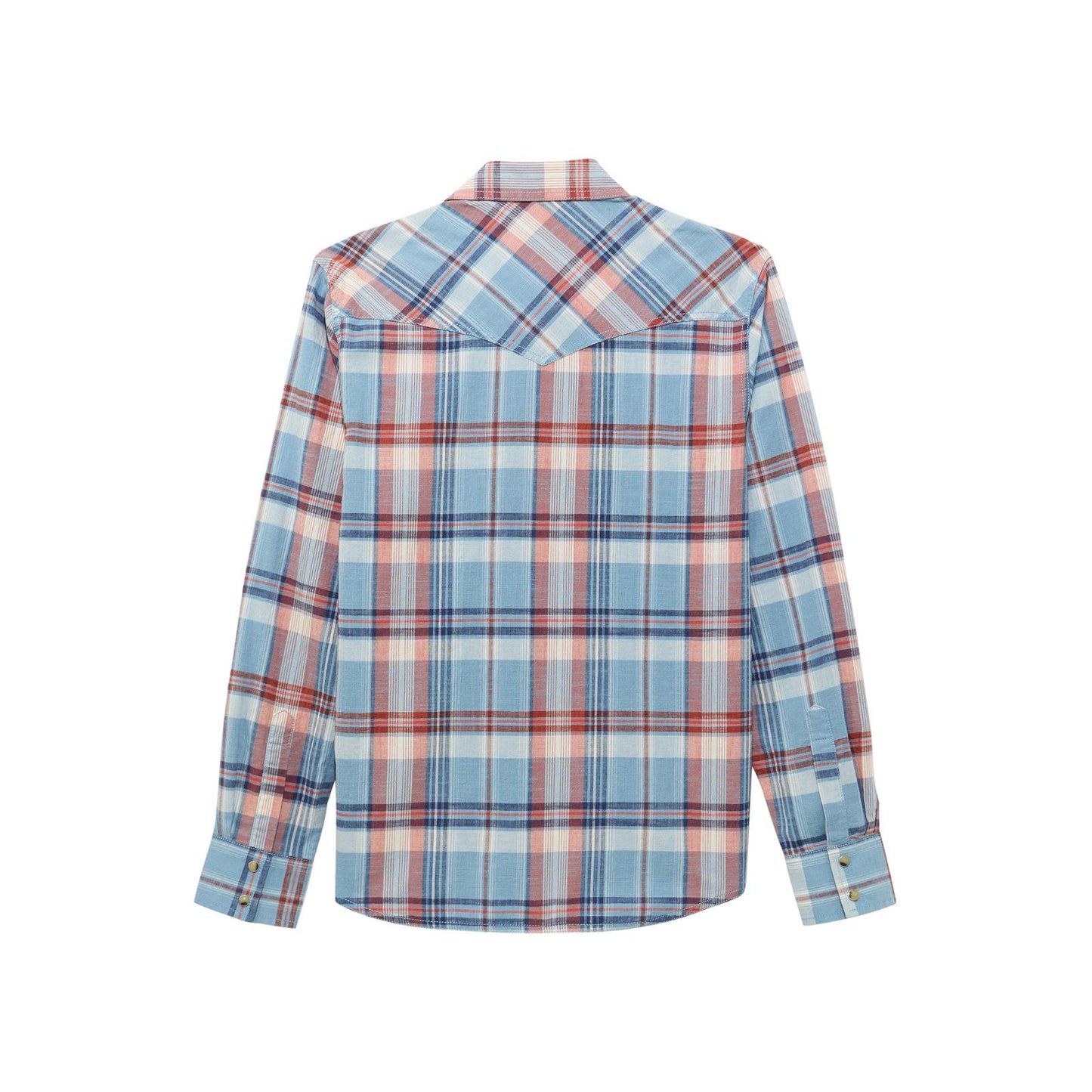 Wrangler Men's Retro Premium Long Sleeve Modern Fit Plaid Shirt - Blue Multi