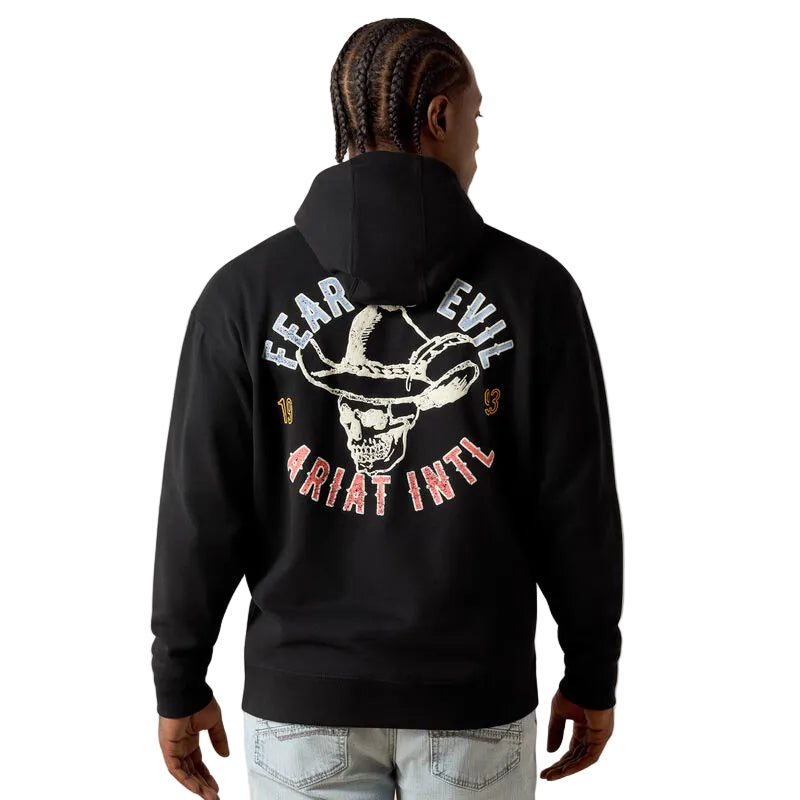 Ariat Men's Stitched Skull Long Sleeve Hoodie - Black
