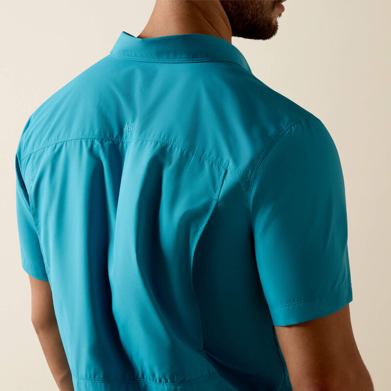 Ariat Men's VentTEK Outbound Fitted Short Sleeve Shirt - Blue Moon