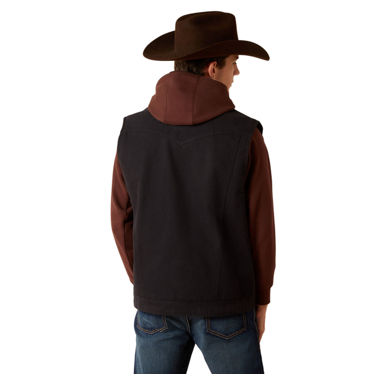 Ariat Men's Canvas Rancher Vest - Black - Irvine Tack & Western Wear