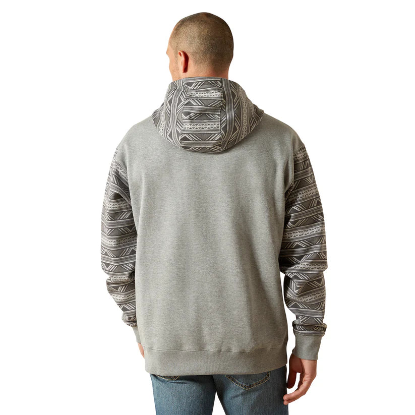 Ariat Men's Southwestern Color Block Hoodie - Grey Geo Serape