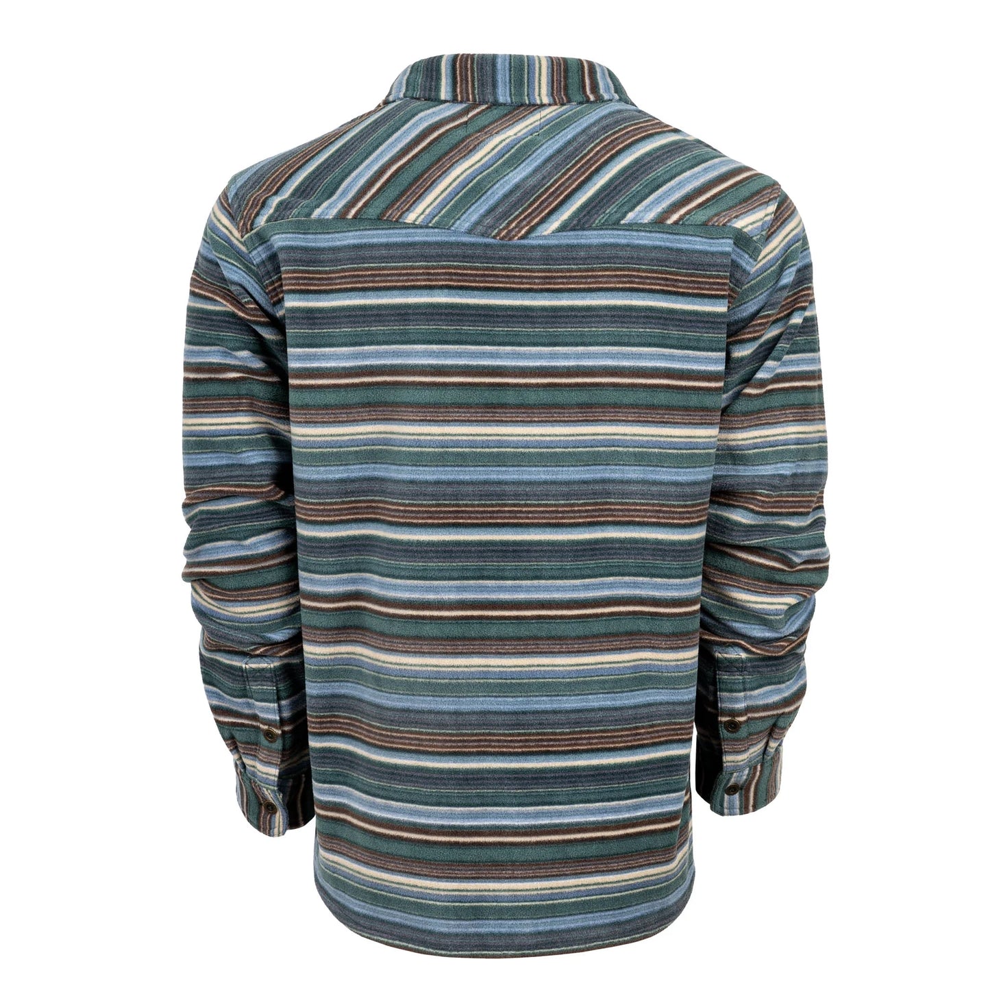 STS Men's Stringer Shirt Jacket - Brown/Green/White/Blue Stripes