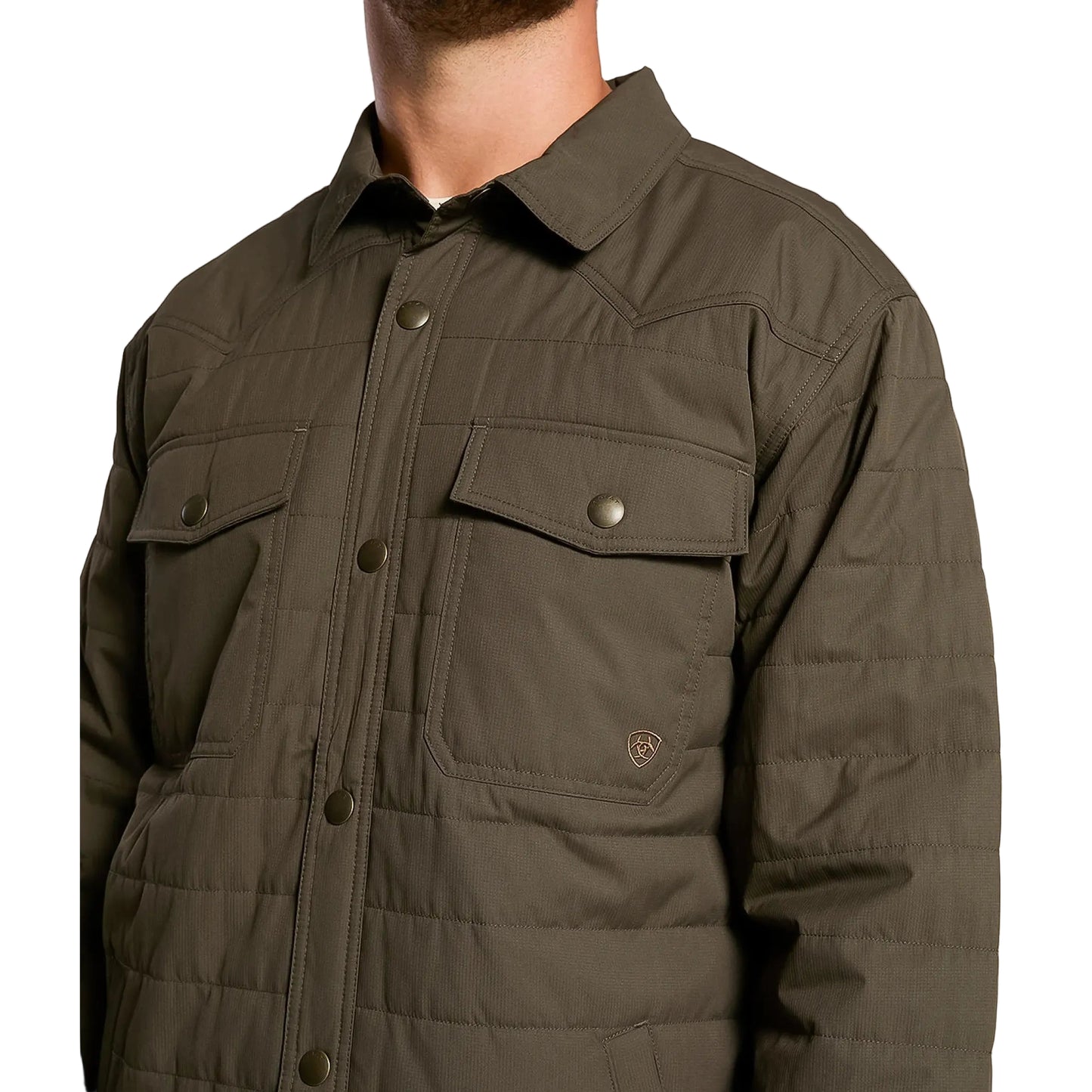 Ariat Men's Quilted Shirt Jacket - Dark Green