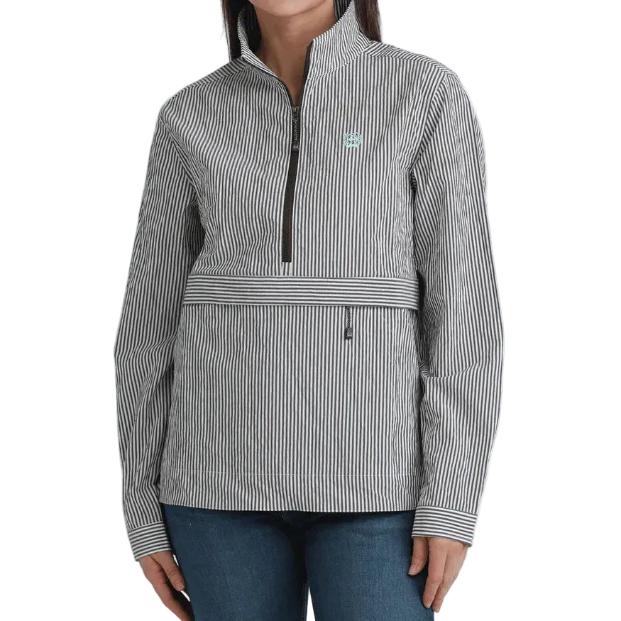 Cinch Women's Long Sleeve 1/2 Zip Pullover - Brown