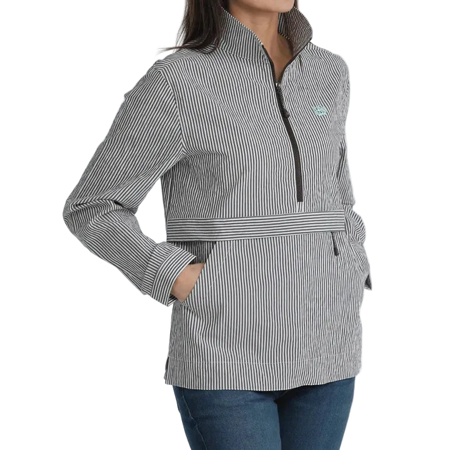 Cinch Women's Long Sleeve 1/2 Zip Pullover - Brown