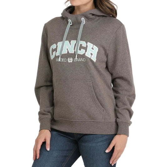 Cinch Women's Embroidered Logo Rodeo Brand Western Hoodie- Brown