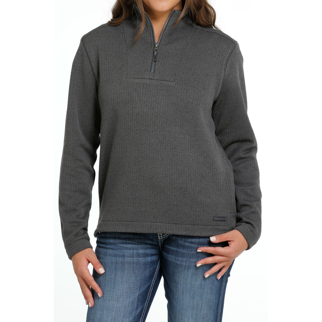 Cinch Women's 1/4 Zip Sweater - Charcoal