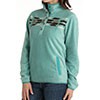 Cinch Women's Long Sleeve Polar Fleece Pullover- Turquoise