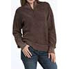 Cinch Women's Long Sleeve 1/4 Zip Pullover- Brown