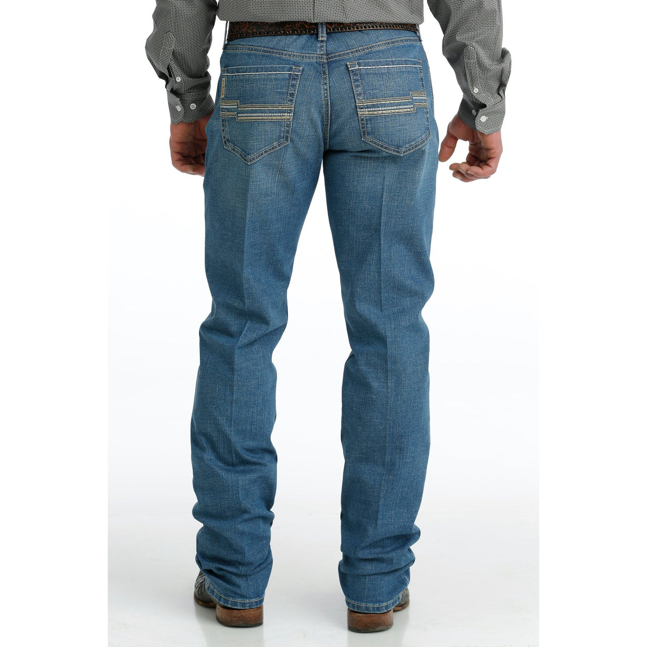 Cinch Men's Jesse Mid Rise Slim Straight Jeans - Medium Stonewash