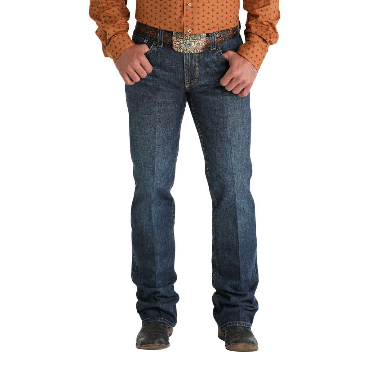 Cinch Men's Relaxed Fit Carter Jeans- Medium Wash