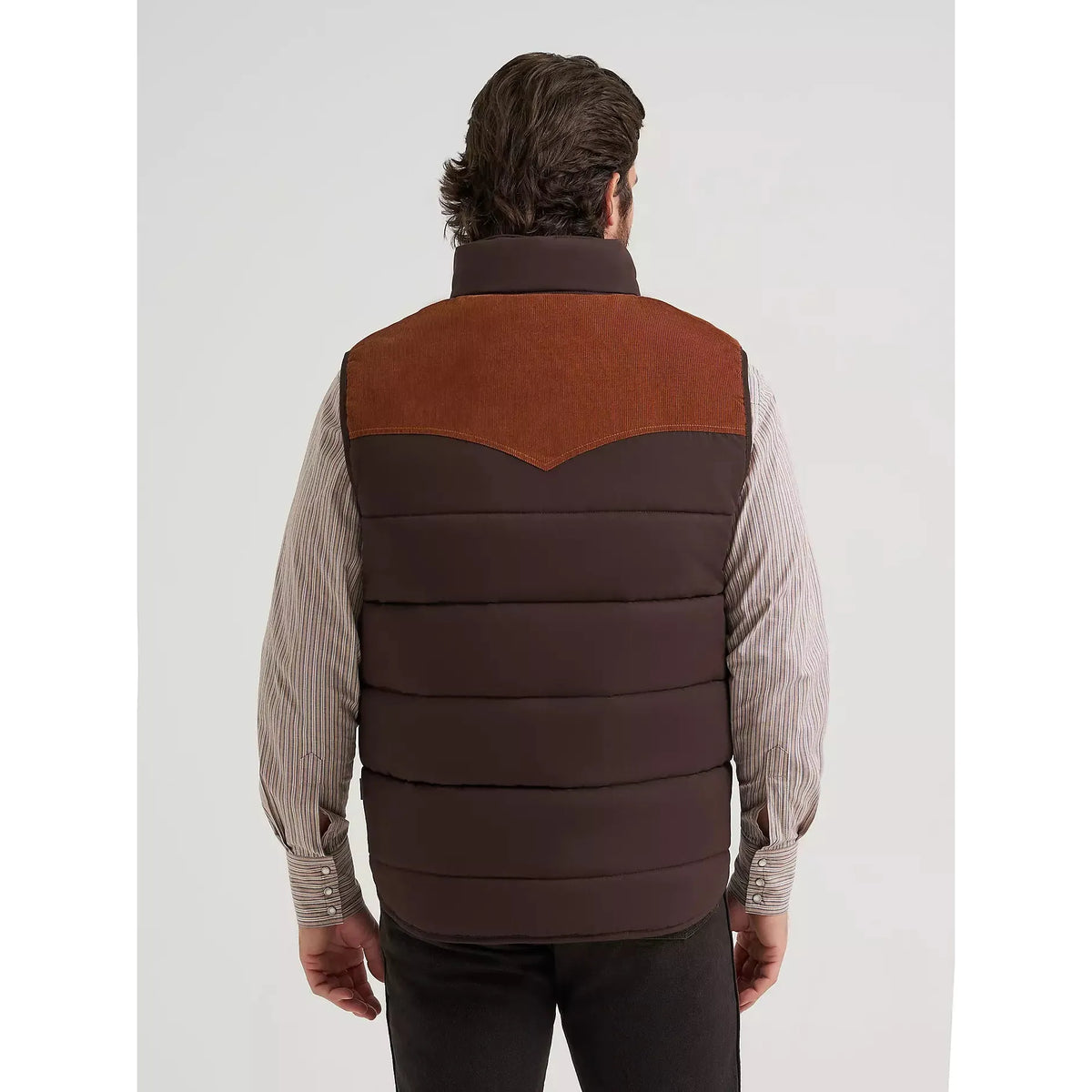 Wrangler Men's Corduroy Yoke Puffer Vest - Cambridge Brown