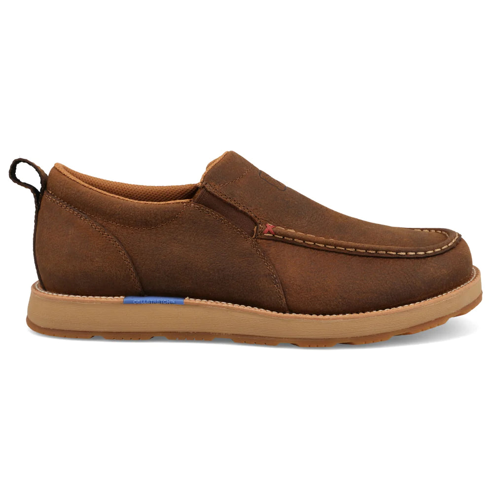 Twisted X Men's Cellstretch Wedge Sole Slip On Shoes - Tan/Brown