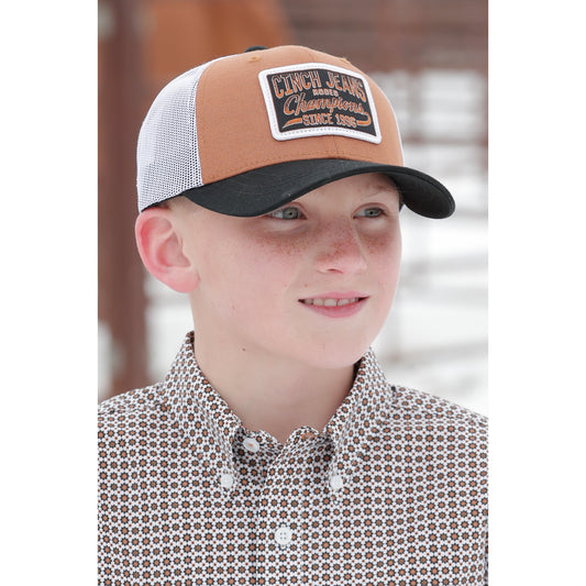 Cinch Boy's Trucker Cap - Brown/Black