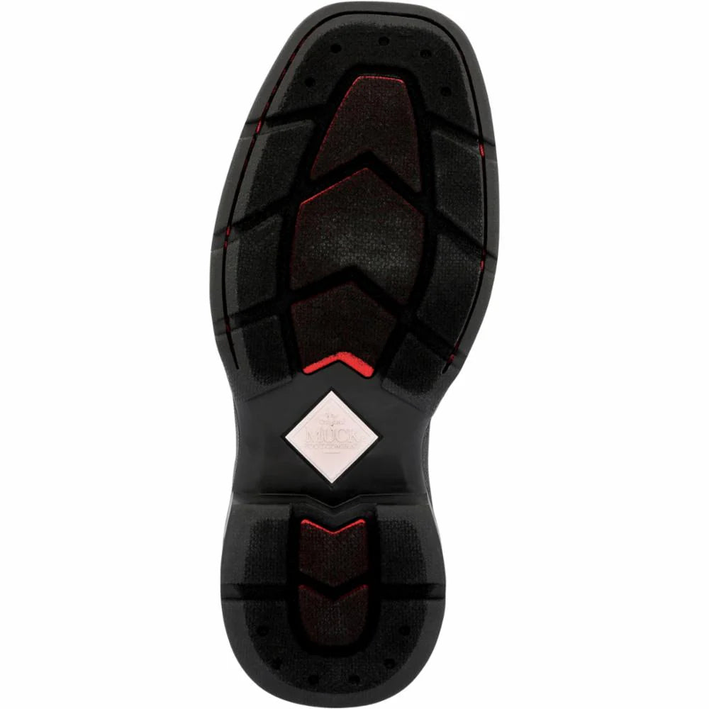 Muck Boots Kids Chore Western Little - Black/Red Stitch