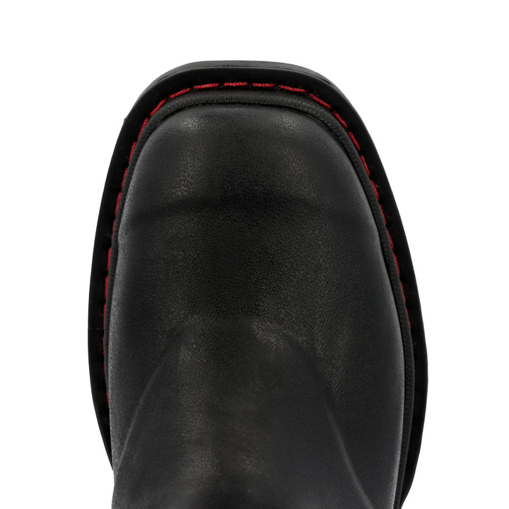 Muck Boots Kids Chore Western Big - Black/Red Stitch