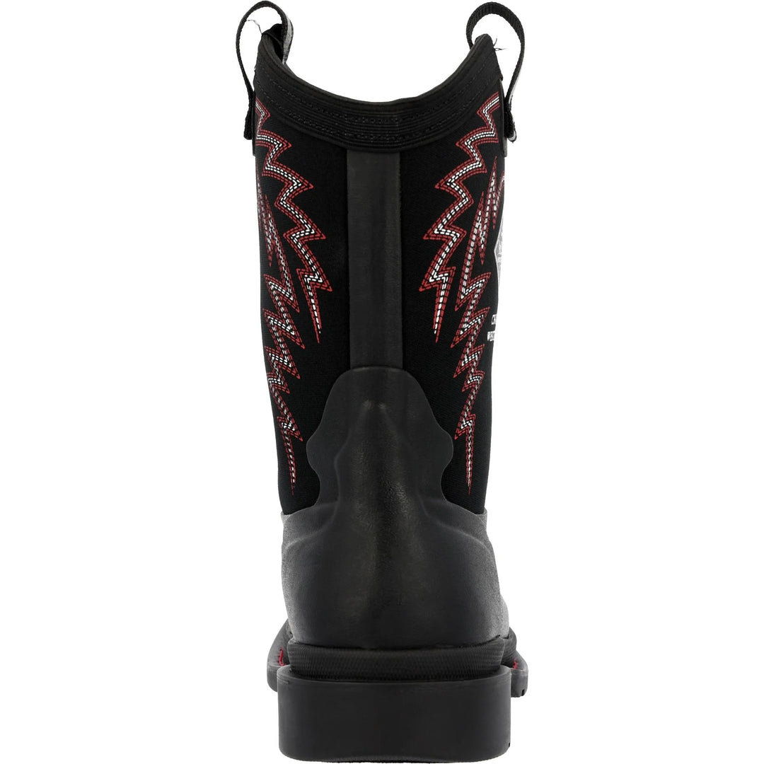 Muck Boots Kids Chore Western Big - Black/Red Stitch