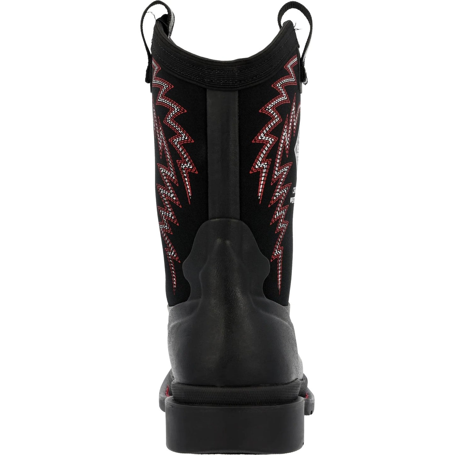 Muck Boots Kids Chore Western Big - Black/Red Stitch