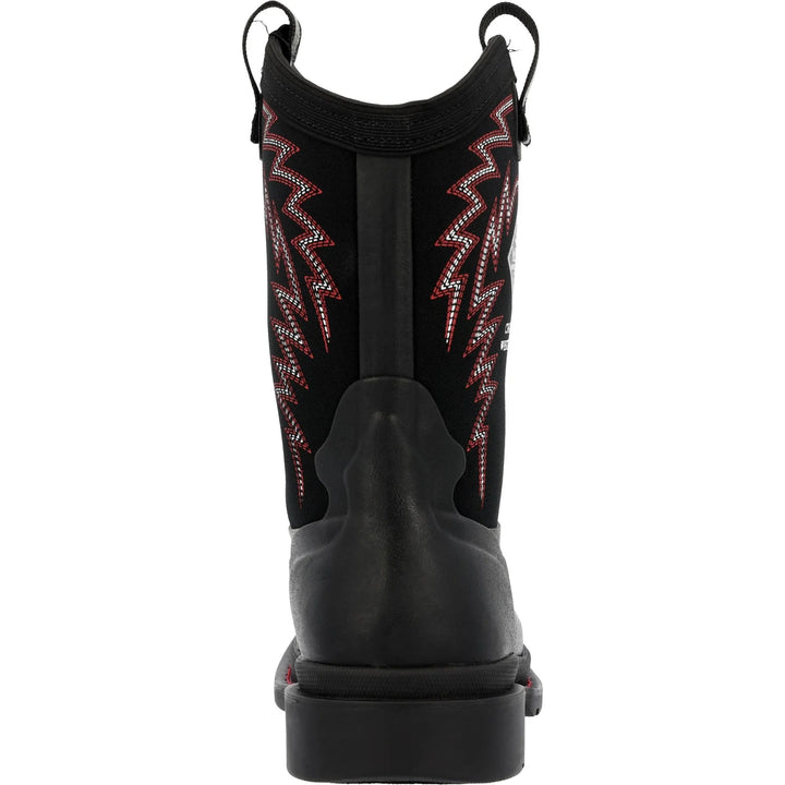 Muck Boots Kids Chore Western Big - Black/Red Stitch