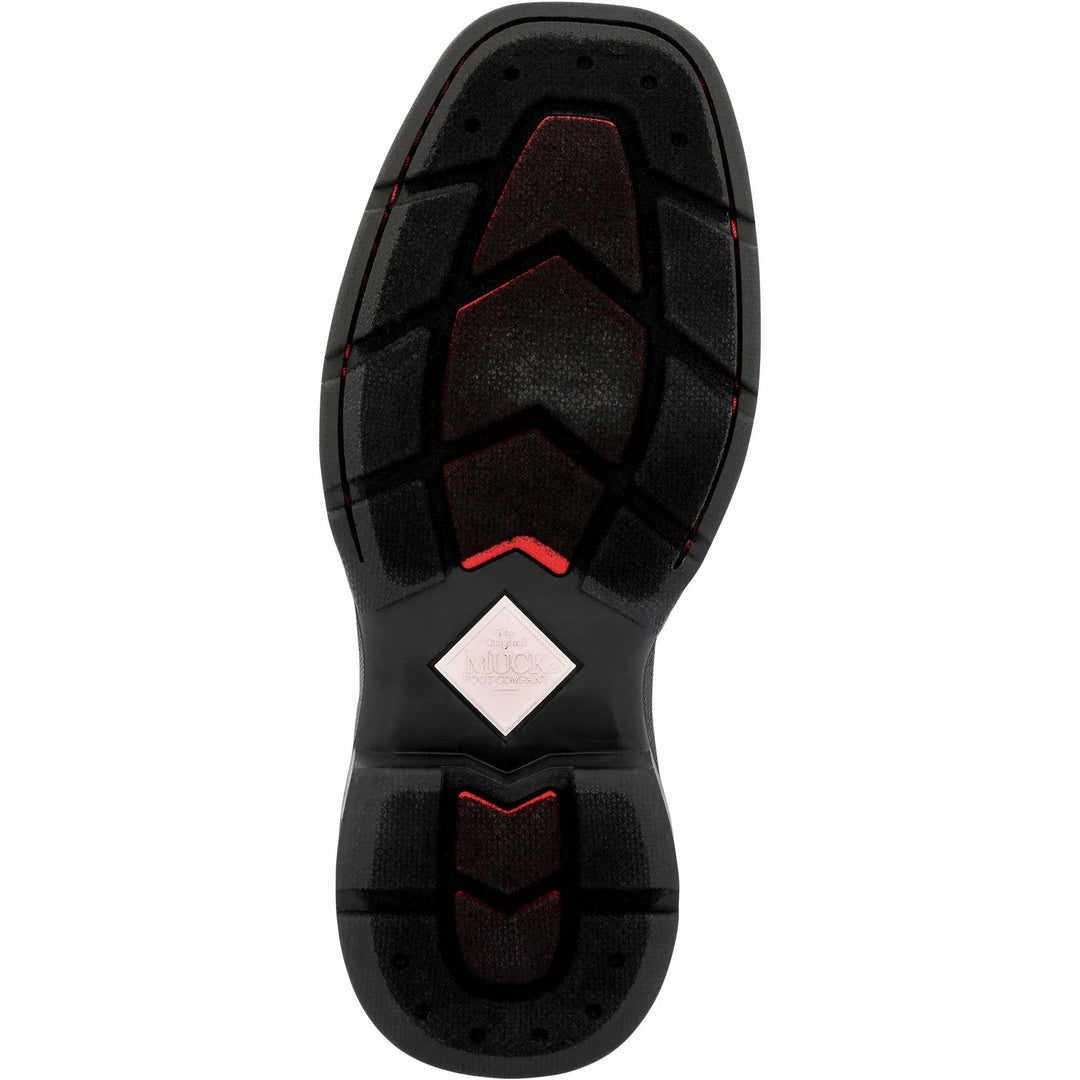 Muck Boots Kids Chore Western Big - Black/Red Stitch