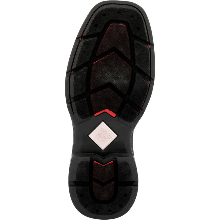 Muck Boots Kids Chore Western Big - Black/Red Stitch