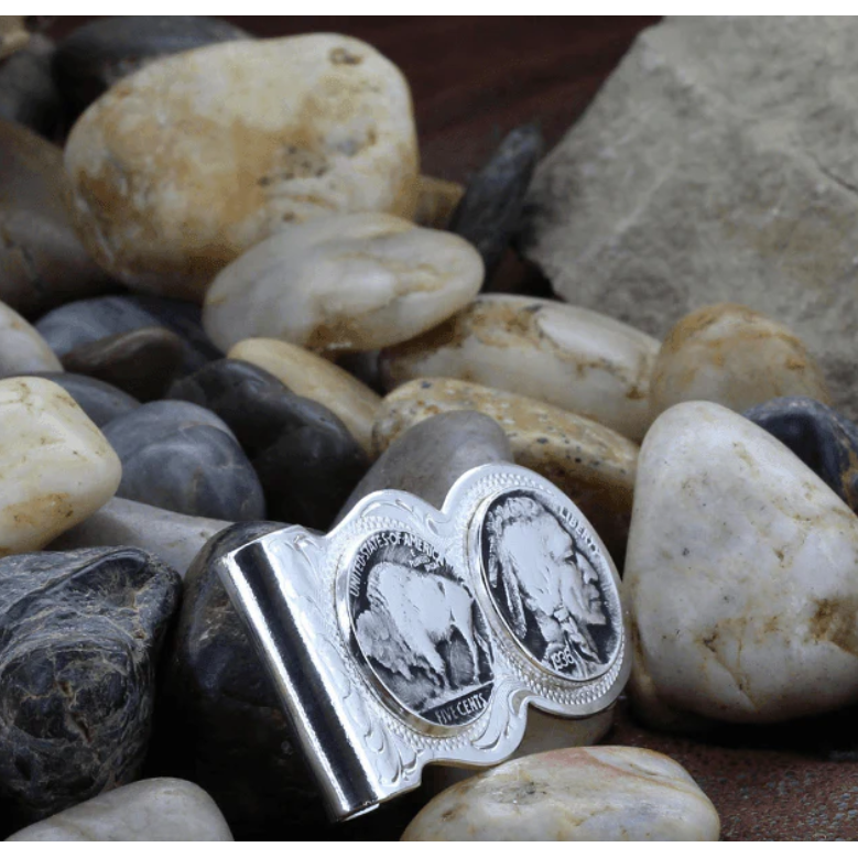 Montana Silversmith Buffalo Indian Nickel Scalloped Money Clip