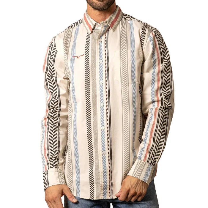 Kimes Men's Double Tap Stripe Long Sleeve Shirt - Multiple Colours