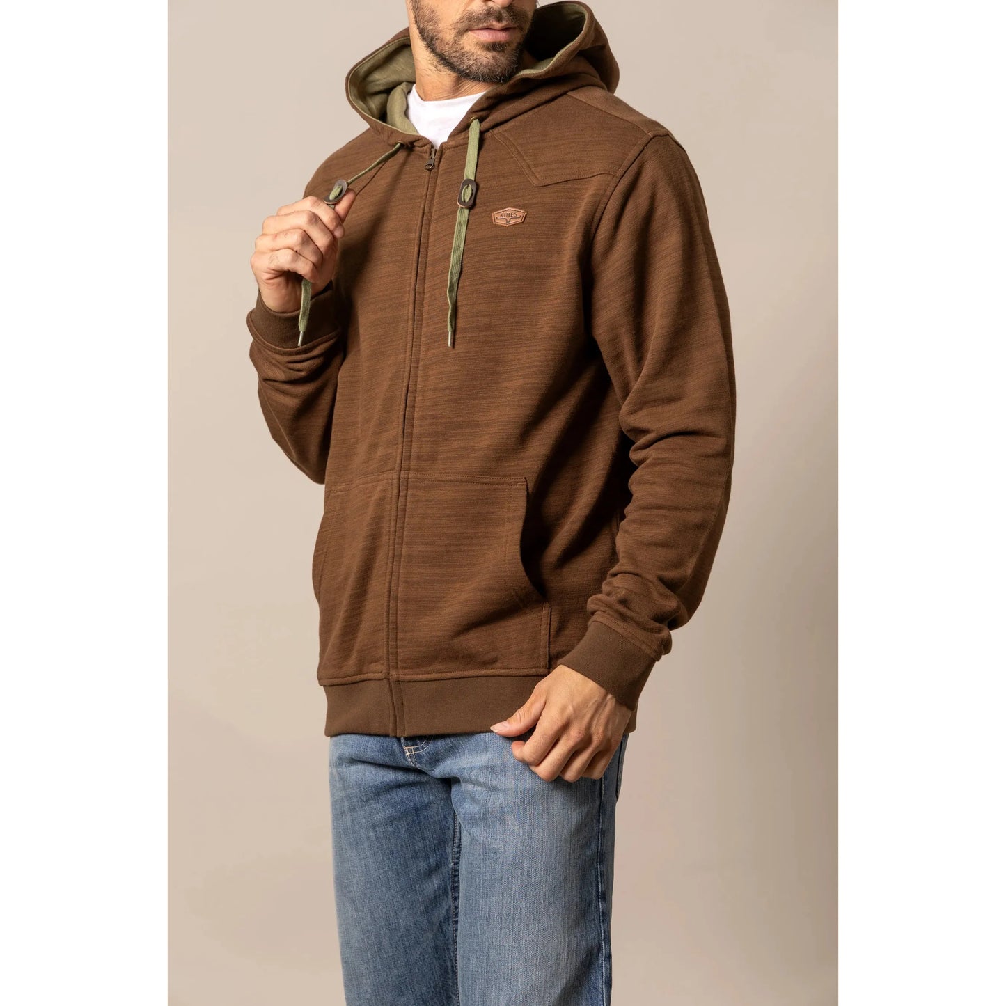 Kimes Men's Overo Long Sleeve Hoodie - Brown