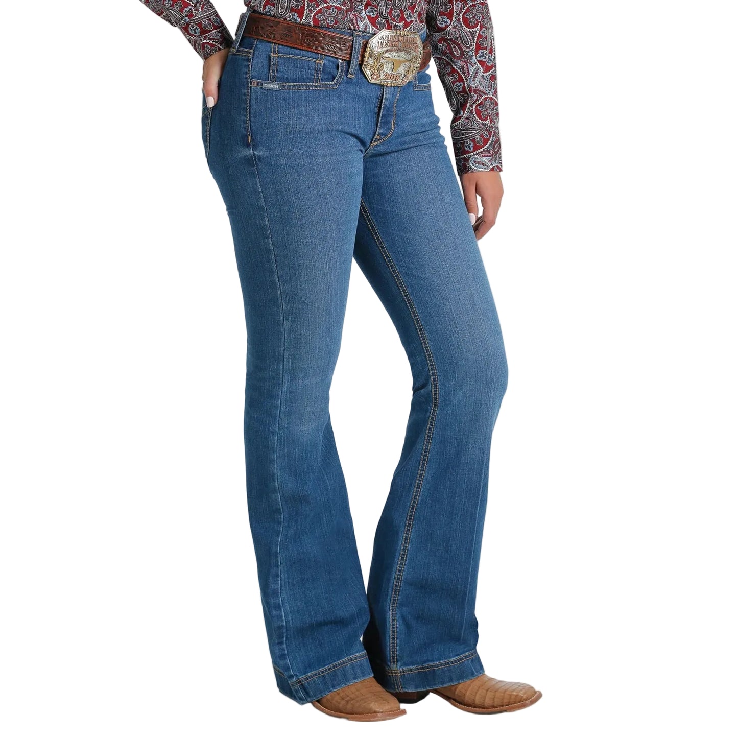 Cinch Women's Slim Fit Lynden Trouser 8/23 - Medium Wash - Irvine Tack & Western Wear