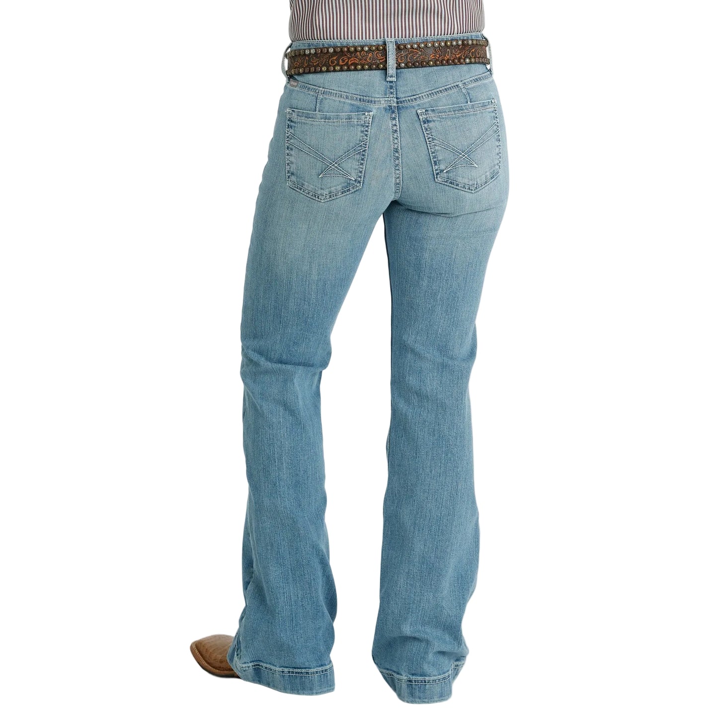 Cinch Women's Lynden Mid Rise Slim Trouser Jeans - Light Stonewash