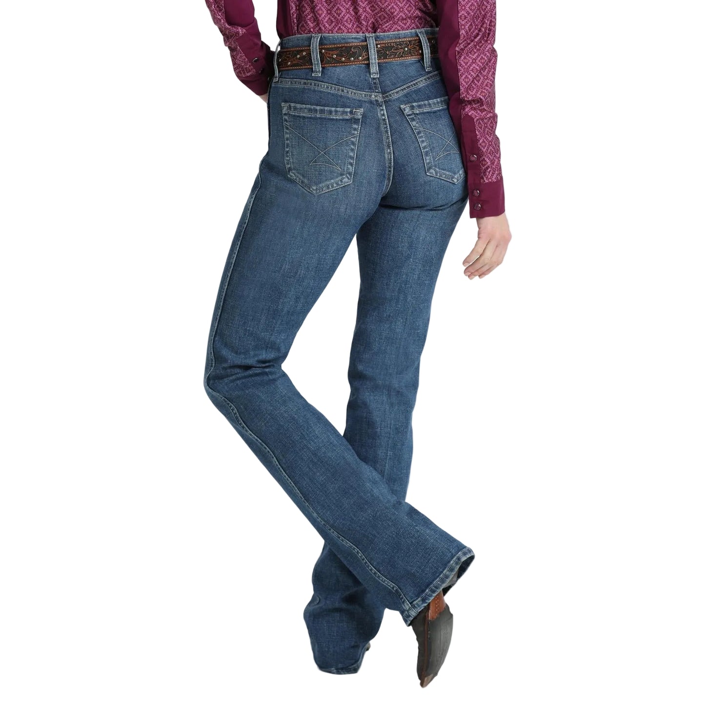 Cinch Women's Classic High Rise Boot Cut Jean - Medium Stone