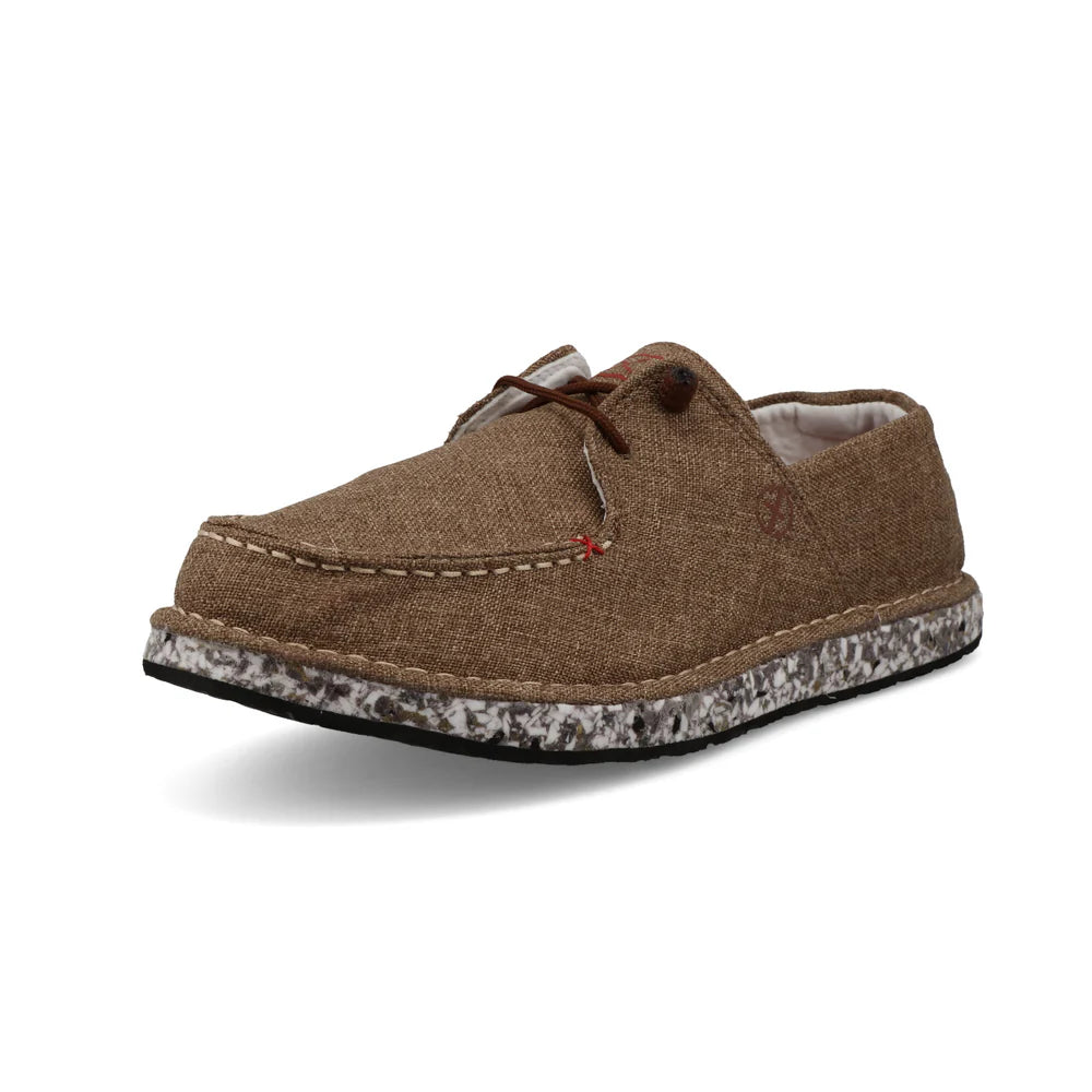 Twisted X Men's Circular Project Boat Shoe - Brown Linen