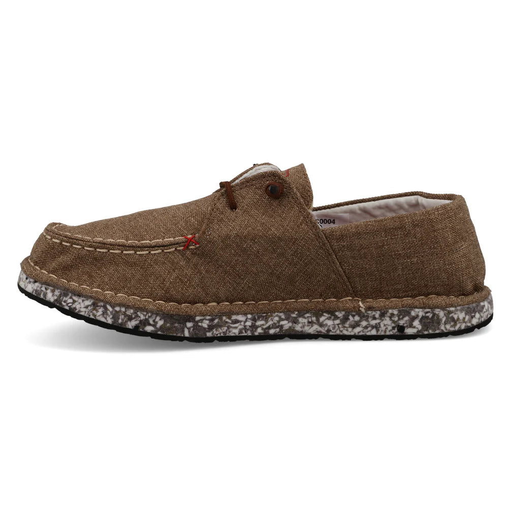 Twisted X Men's Circular Project Boat Shoe - Brown Linen