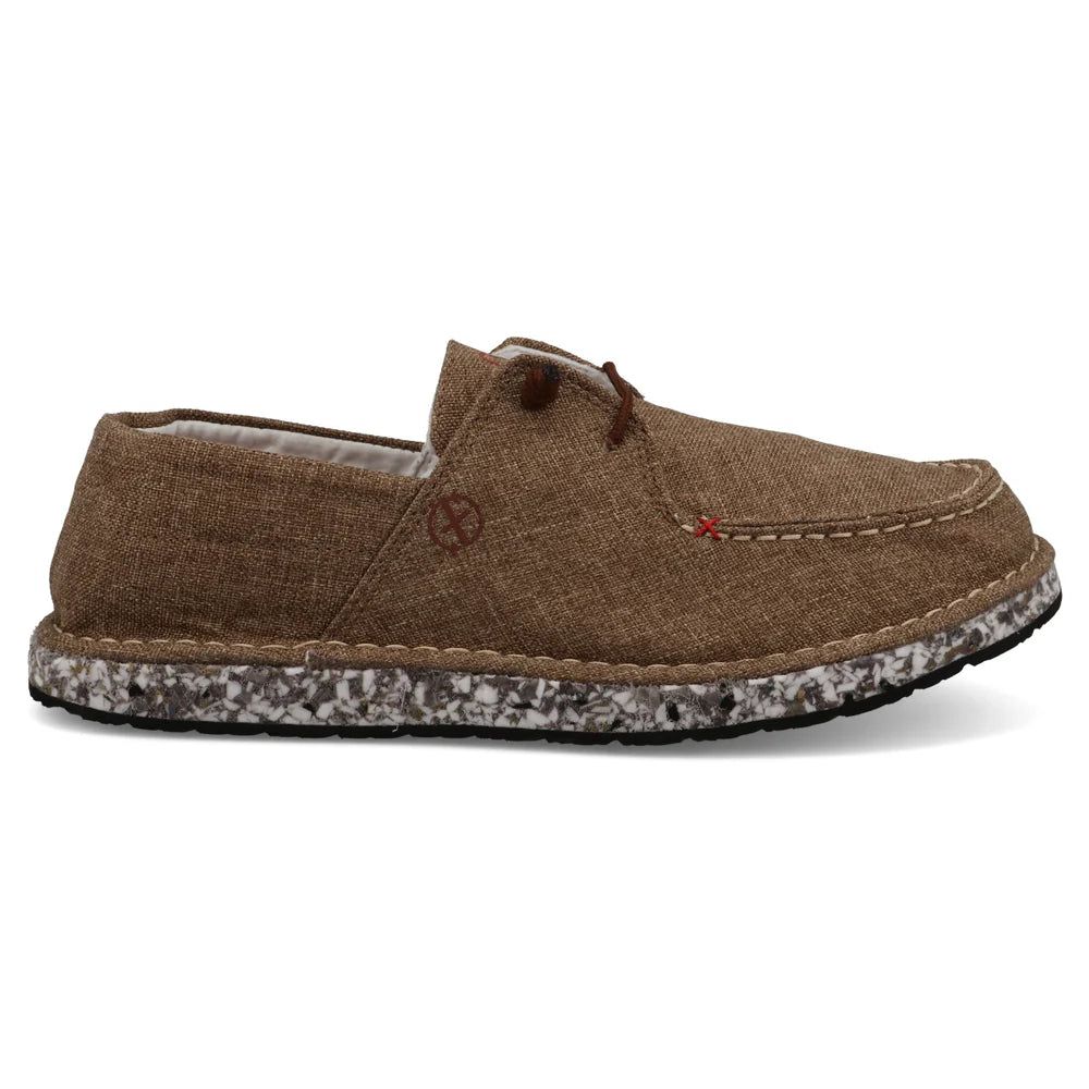 Twisted X Men's Circular Project Boat Shoe - Brown Linen