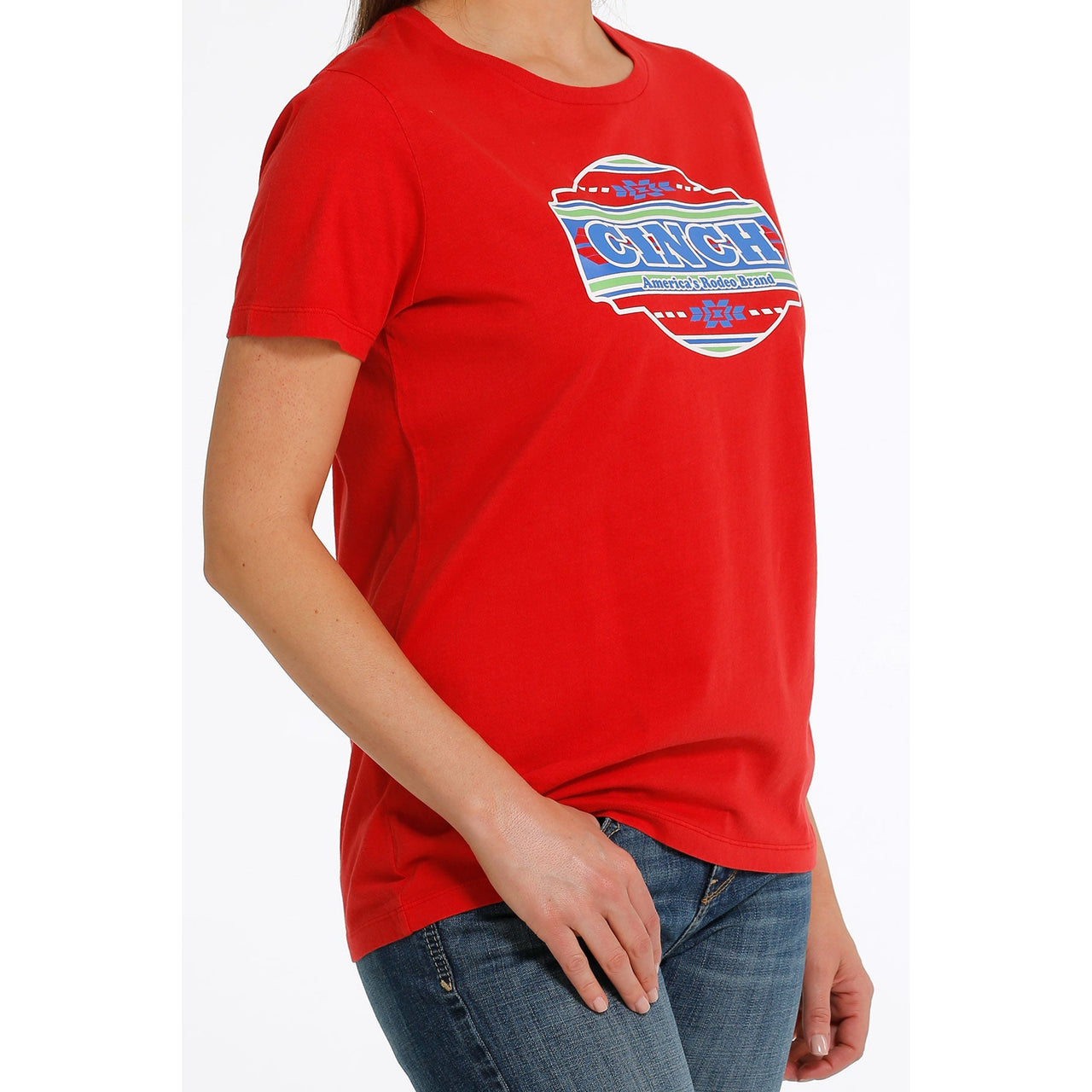 Cinch Women's Short Sleeve Graphic Tee - Red