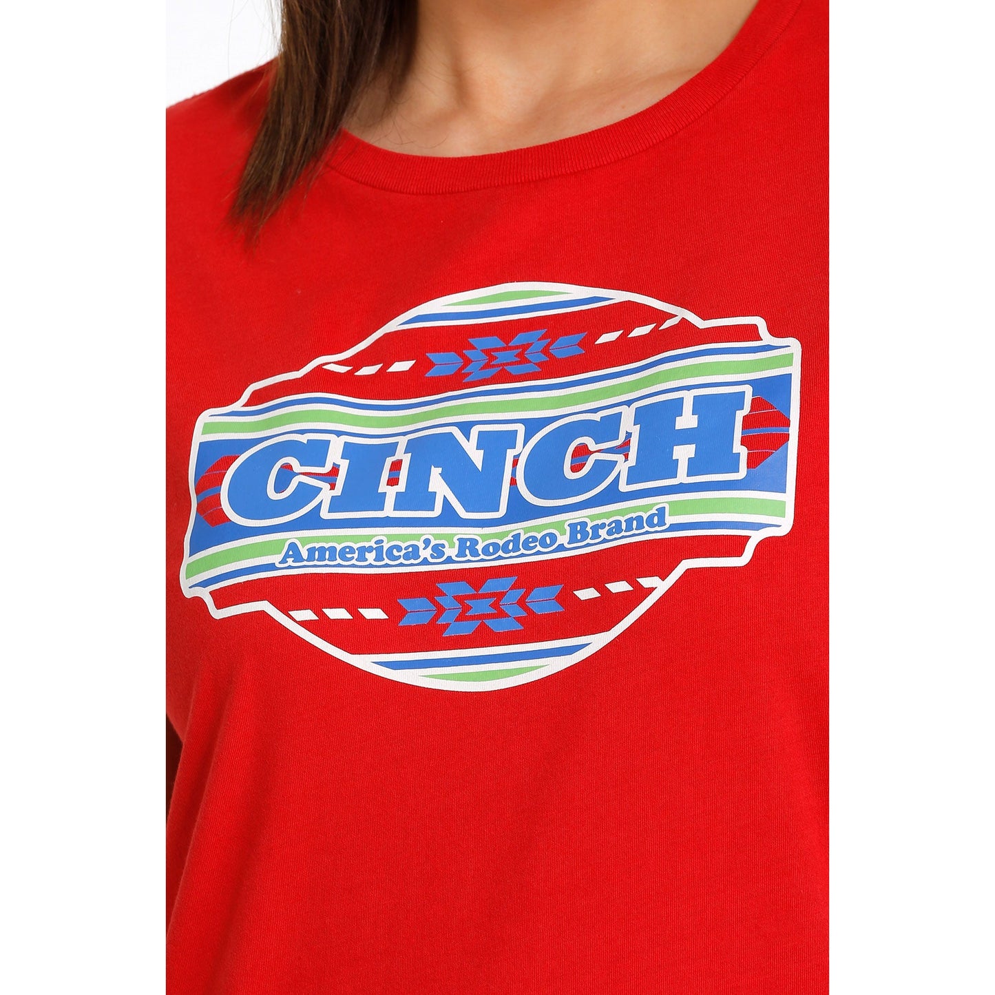 Cinch Women's Short Sleeve Graphic Tee - Red
