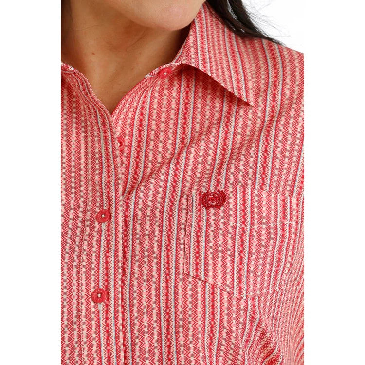 Cinch Women's Arenaflex Button-Down Western Shirt - Red