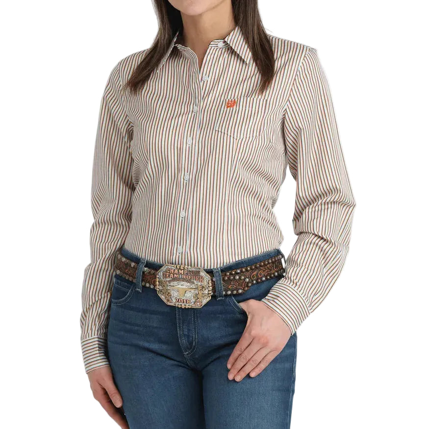 Cinch Women's Long Sleeve Tencel Arena Fit Western Shirt - Multi