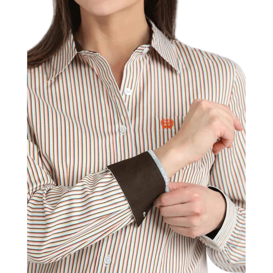 Cinch Women's Long Sleeve Tencel Arena Fit Western Shirt - Multi