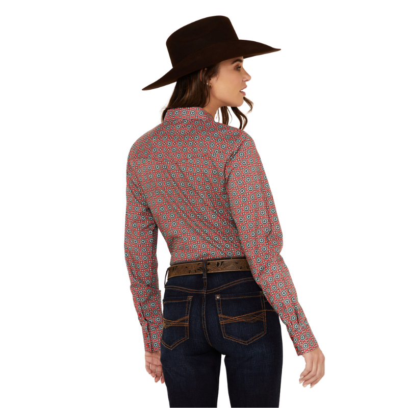 Cinch Women's Long Sleeve Shirt - Red