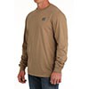 Cinch Men's Long Sleeve Ranchin Ain't Easy Tee Shirt- Khaki