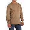 Cinch Men's Long Sleeve Ranchin Ain't Easy Tee Shirt- Khaki