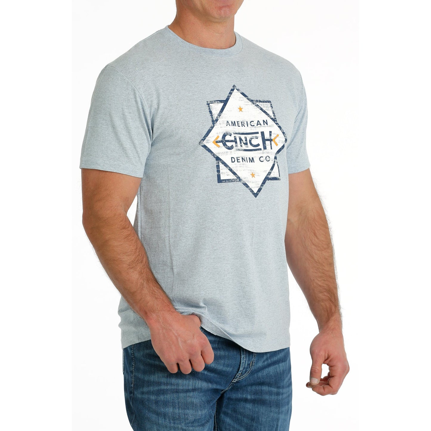 Cinch Men's Short Sleeve Tee - Light Blue