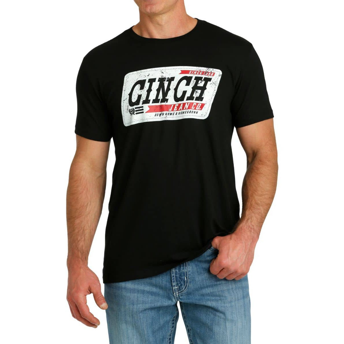 Cinch Men's Short Sleeve Tee Shirt - Black