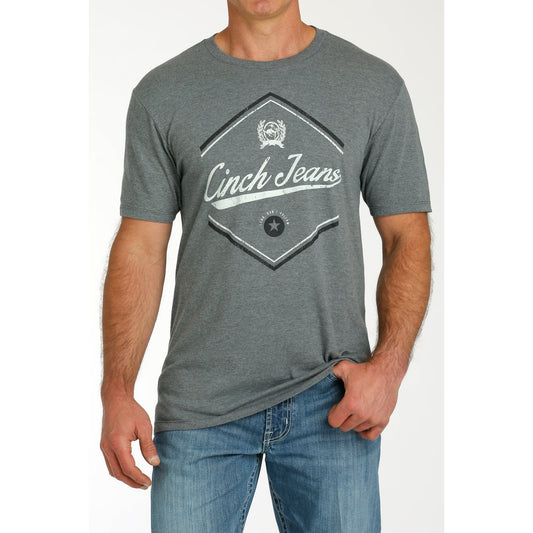 Cinch Men's Short Sleeve T-Shirt-Grey