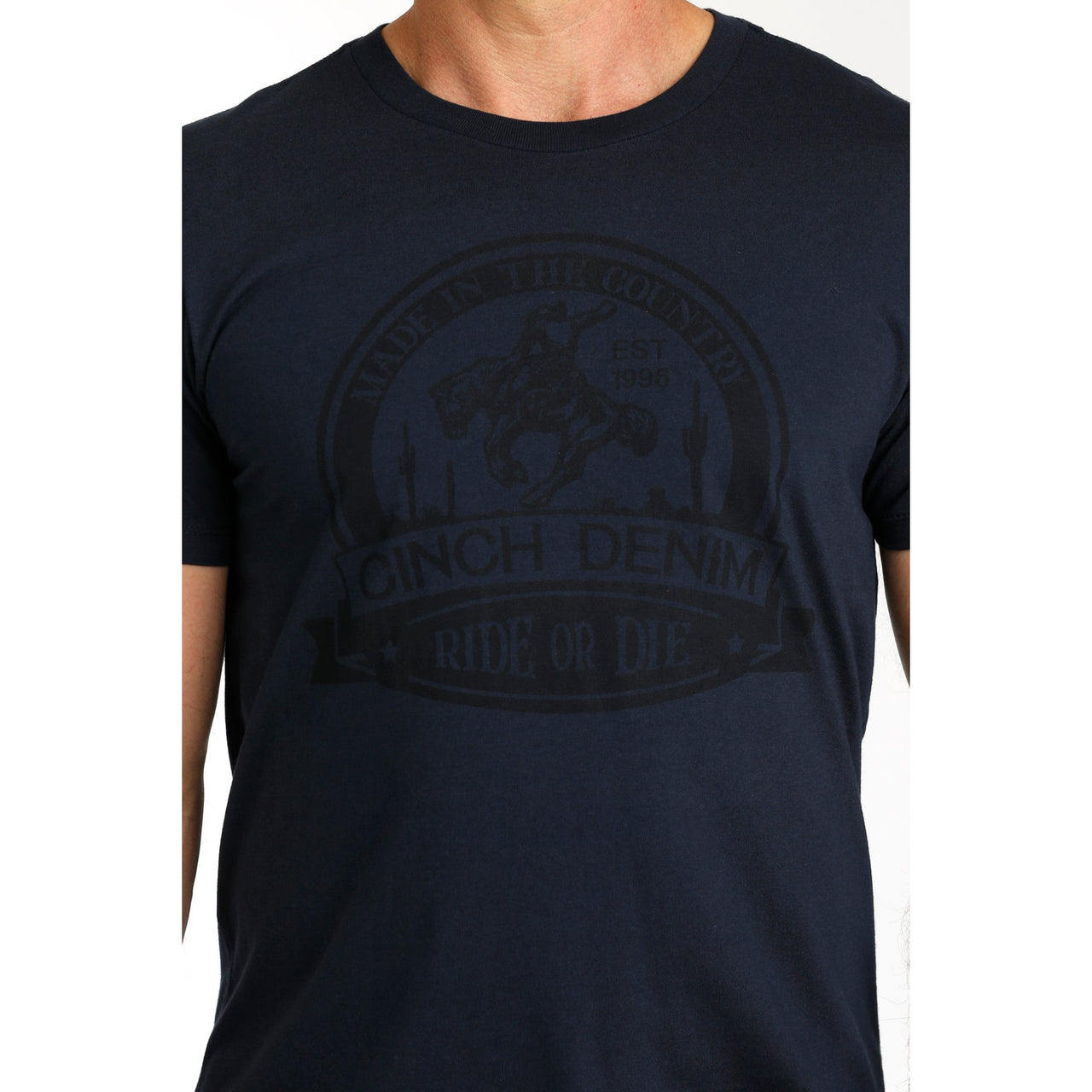 Cinch Men's Short Sleeve T-Shirt-NAVY