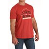 Cinch Men's Short Sleeve Tee Shirt- Red