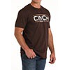 Cinch Men's Short Sleeve Tee Shirt- Brown